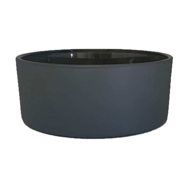 Sienna Bowl – Grey Matte, coloured glass