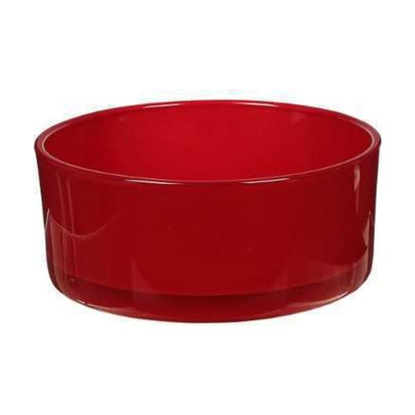 Sienna Bowl – Red, coloured glass