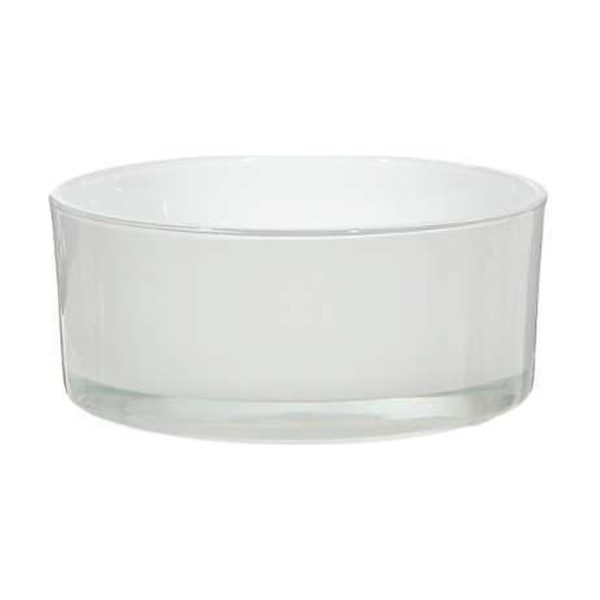 Sienna Bowl – White, coloured glass