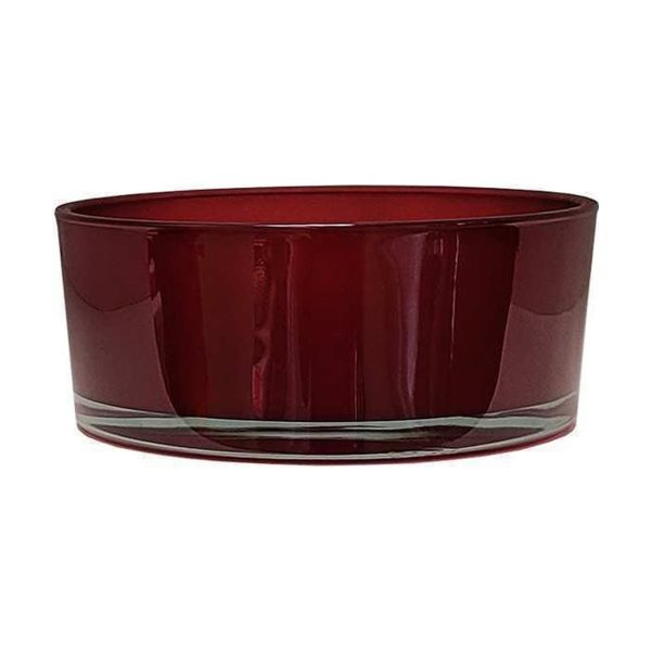 Sienna Bowl – Wine Red, coloured glass