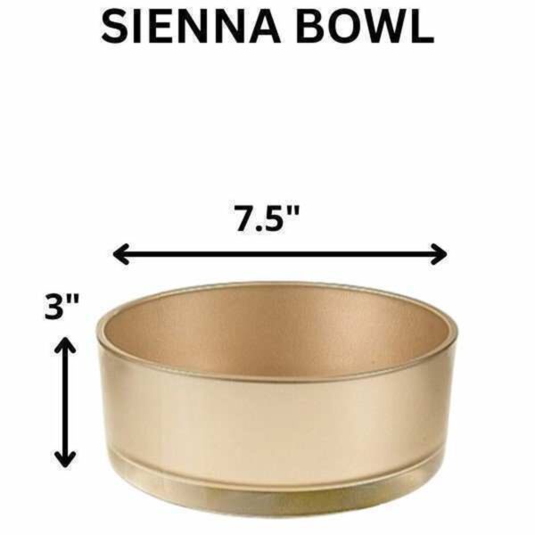 Sienna Bowl made of colored glass with warm amber tones, elegant design by Canpol for home décor and tableware.