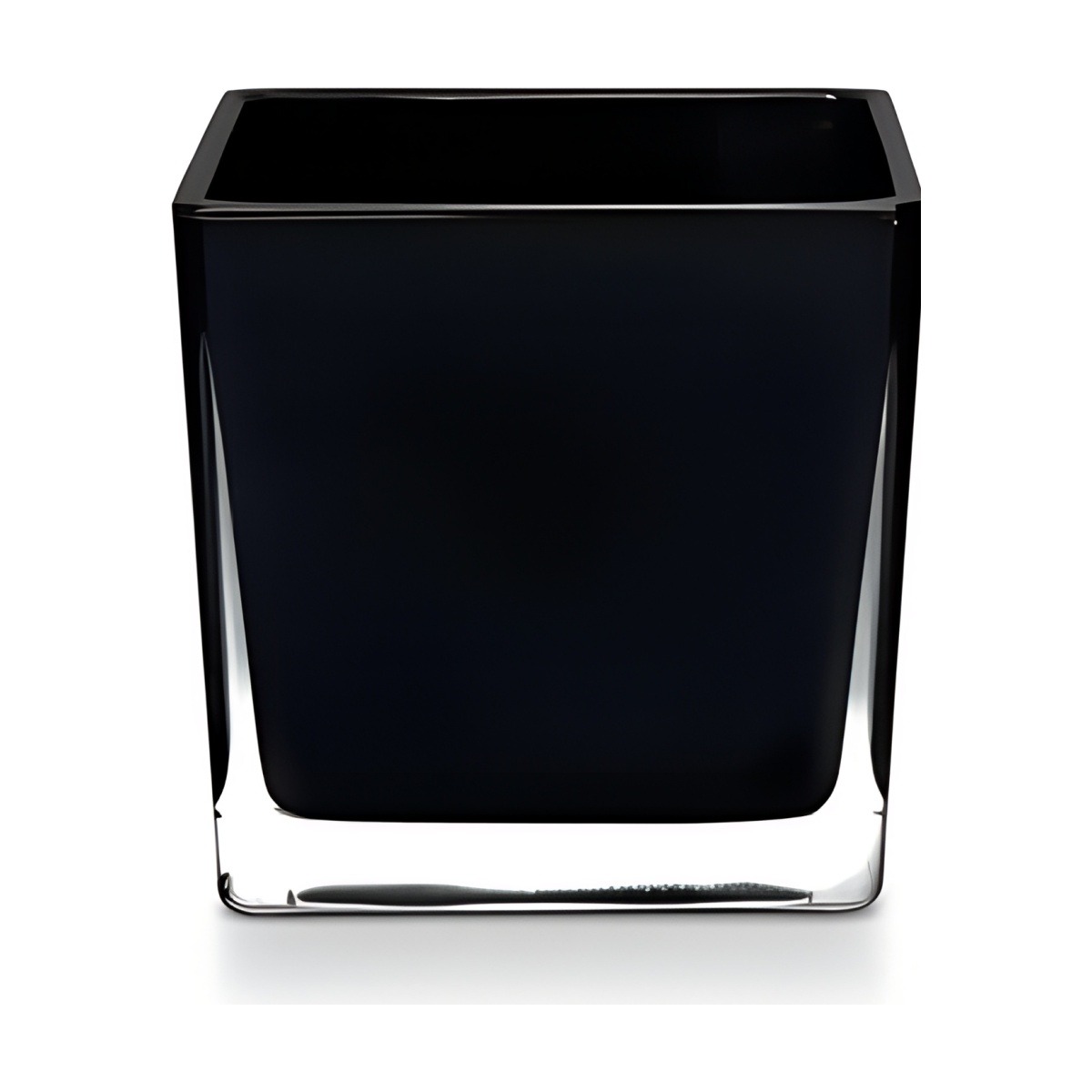 Florero Cuadrado en Cubo – Negro, vidrio de color