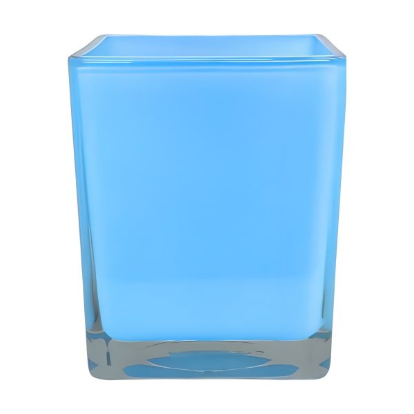 Square Cube Vase, coloured glass