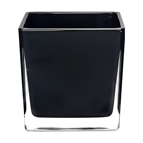Square Cube Vase, coloured glass