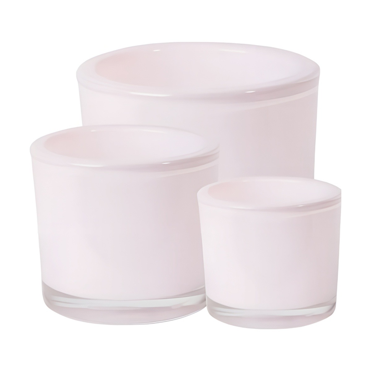 Thick Glass Cylinder Vase – Pink, coloured glass