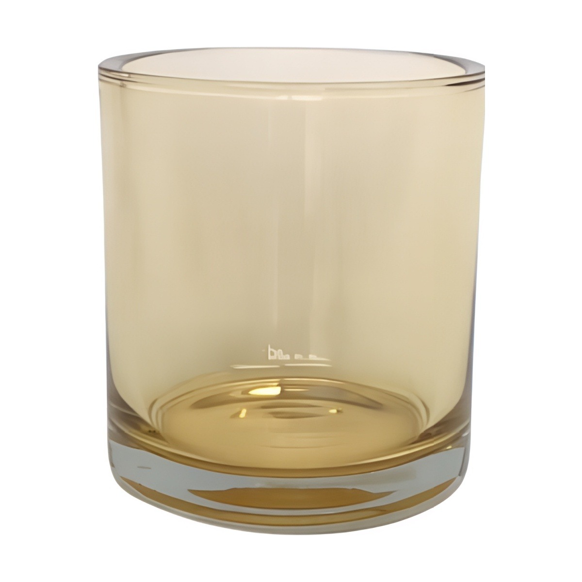 Vase cylindrique en verre épais, verre coloré