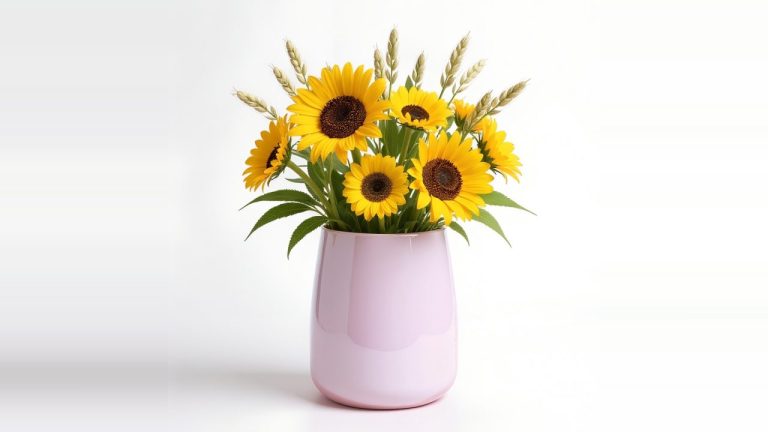 Andorra Vase: Pink Glass Vase for Flower Arranging