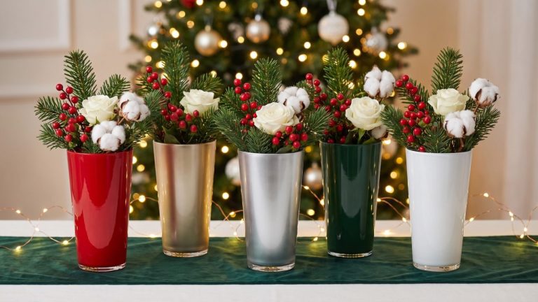 Jarrón Leo: decoración de centro de mesa para las fiestas navideñas